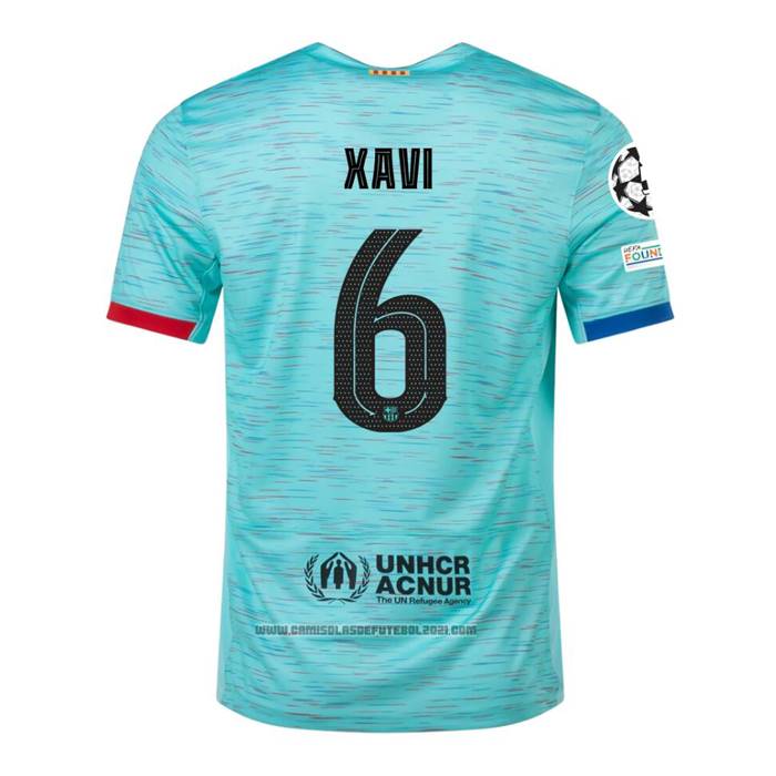 Camisola Barcelona Jogador Xavi 3º 2023-2024